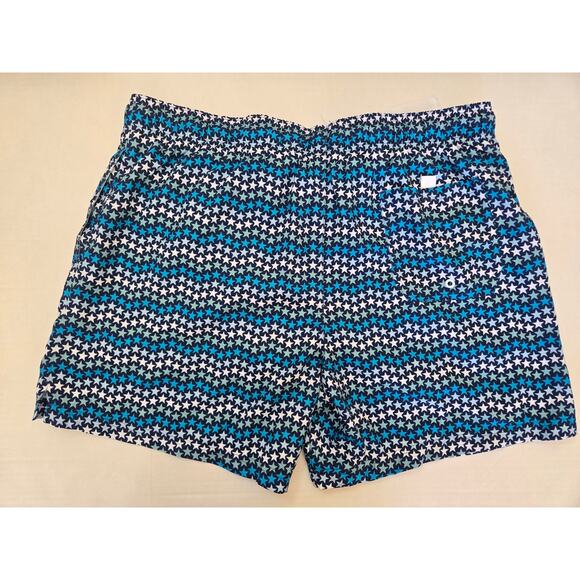 George Men's Americana Swim Trunks Size XG W/ 2 Side Pockets, Stretch Waist Band - Picture 5 of 6